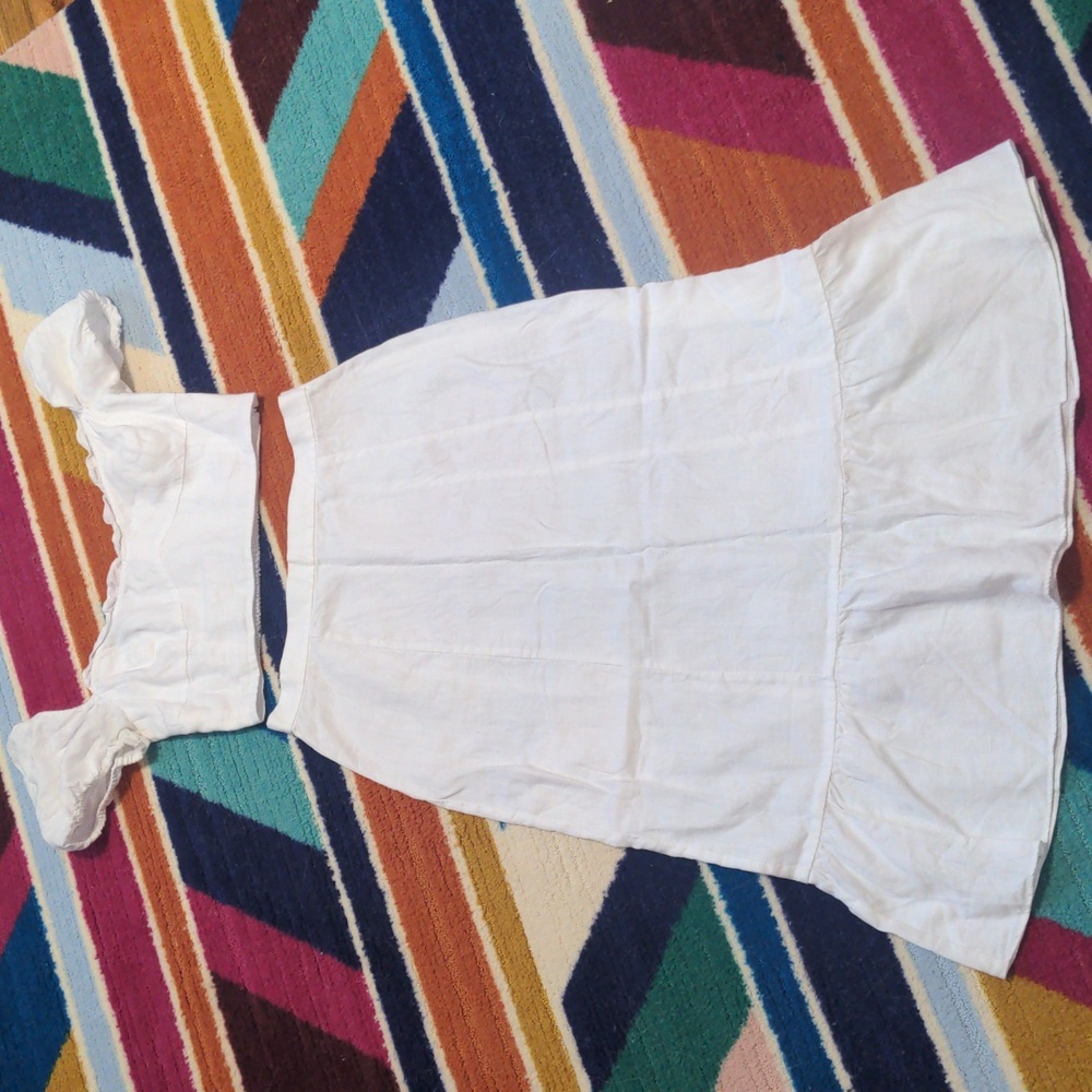 Aritzia White Linen Two Piece Set